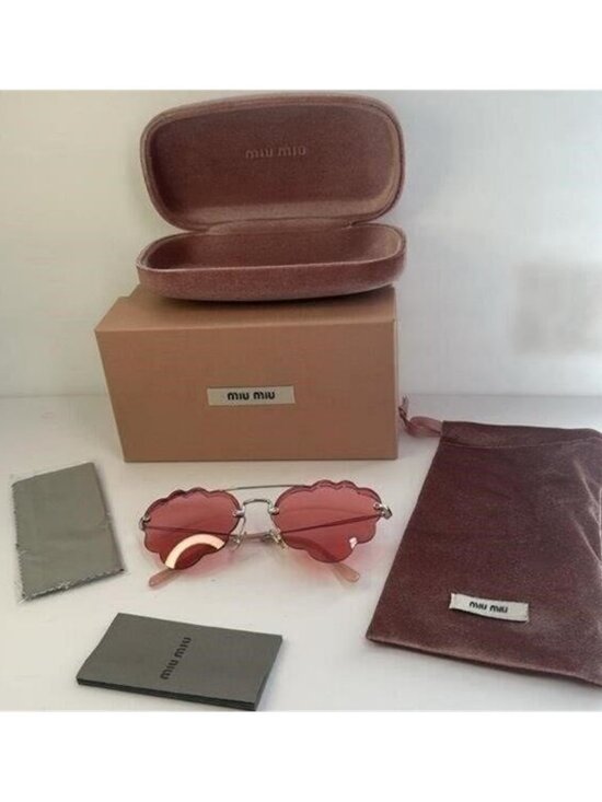 ?- New Authentic MIU MIU MU57U Irregular-Frame Sunglasses main image 8